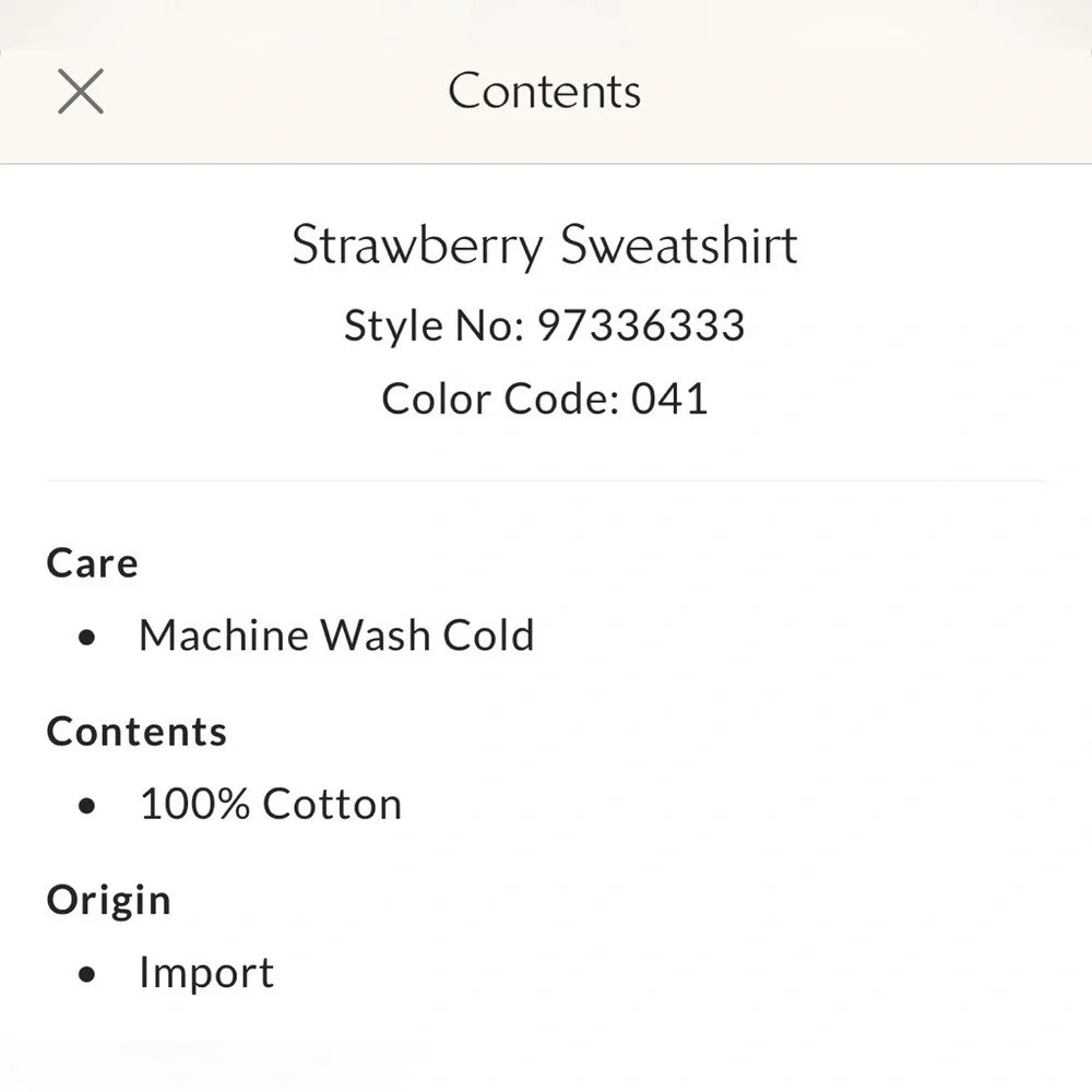 NWT FREE PEOPLE Strawberry Sweatshirt Size Small Oceana Combo